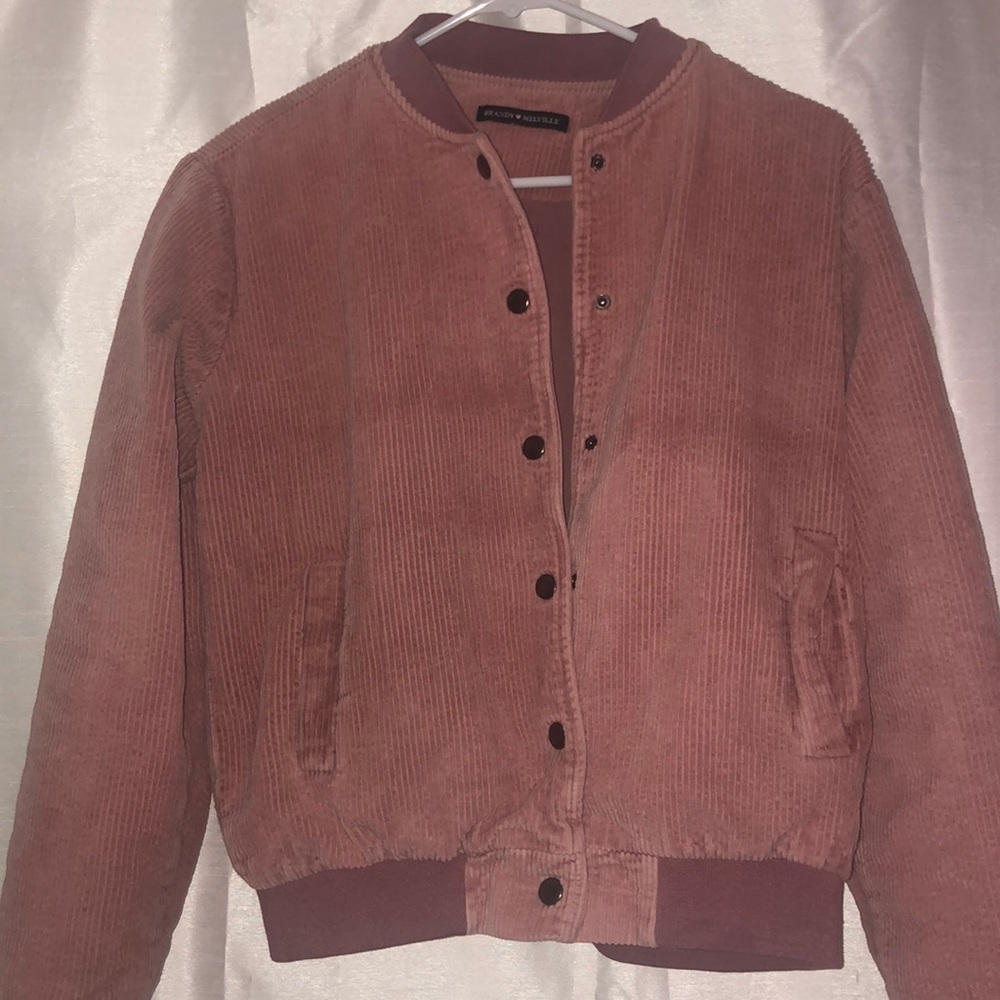 Corduroy Mauve Bomber Jacket